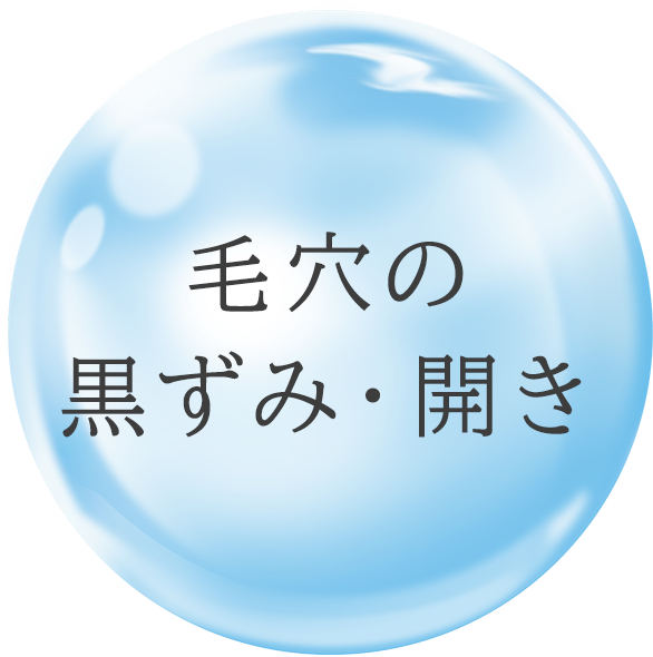 毛穴の黒ずみ・開き